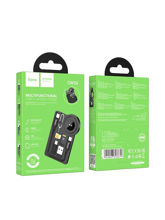 Hoco CW58 Φορτιστής για Apple Watch Μαύρος