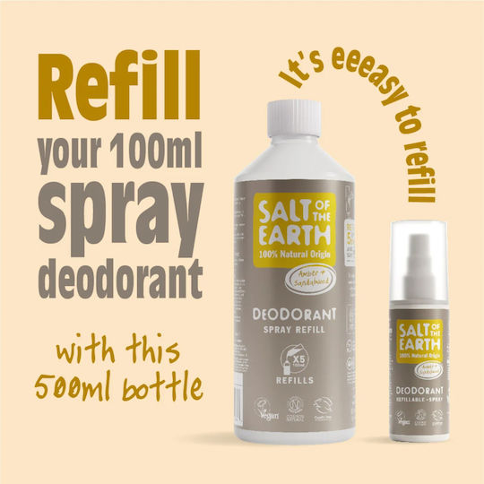 Salt of the Earth Amber Sandalwood Αποσμητικό Refill 500ml