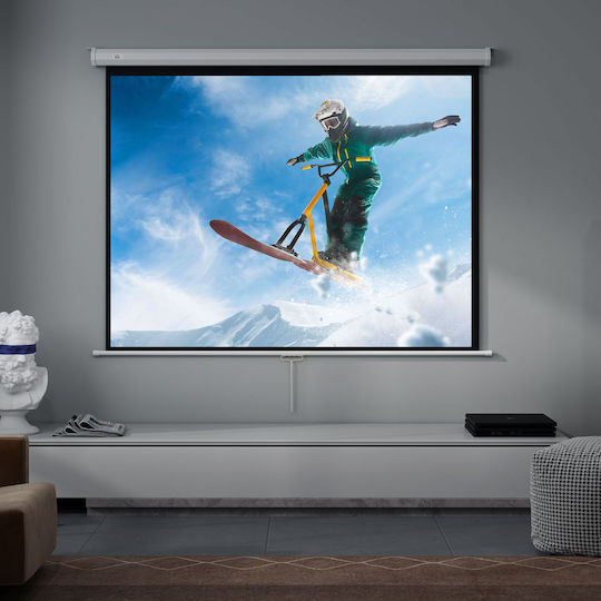 HomCom Οθόνη Προβολής Projector Οροφής με Λόγο Εικόνας 4:3 171x128cm / 84"