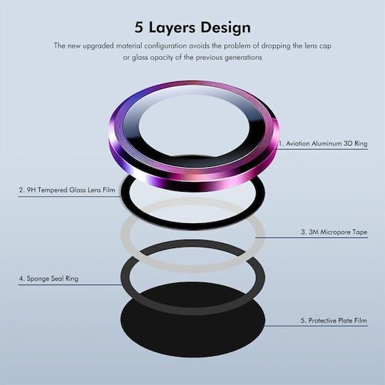 Camera Protection Tempered Glass Silver for the Xiaomi Mix Flip 5G