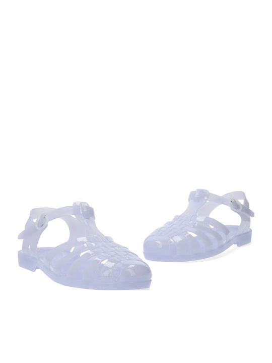 Flache Sandalen für Damen in Hellblau Farbe