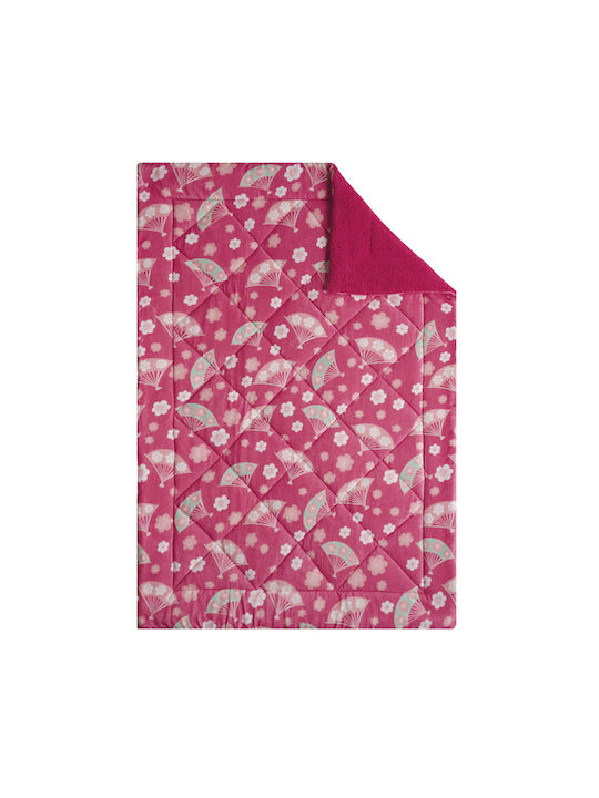 Kentia Kinderbettdecke Beidseitig Halb-Doppel Maneki Rosa 180x230cm