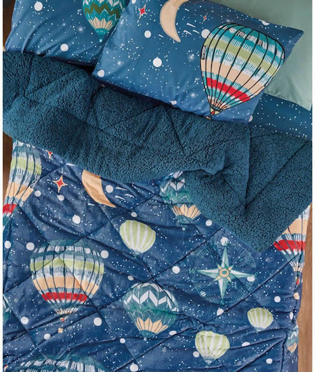 Kentia Kids Duvet Cover Double Sided Single Titus Blue 160x220cm