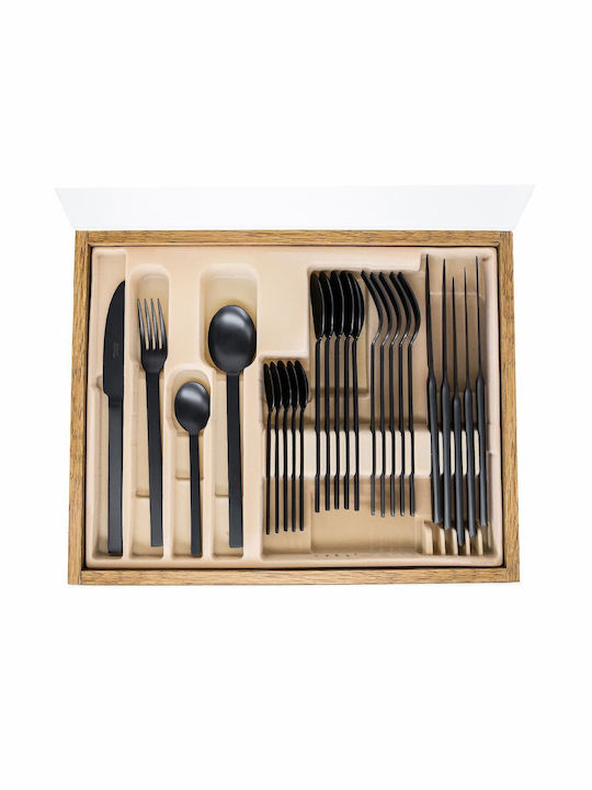 Dalper Set de Tacâmuri Inoxidabil Negre 24buc