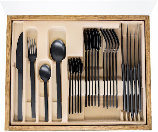 Dalper Set de Tacâmuri Inoxidabil Negre 24buc