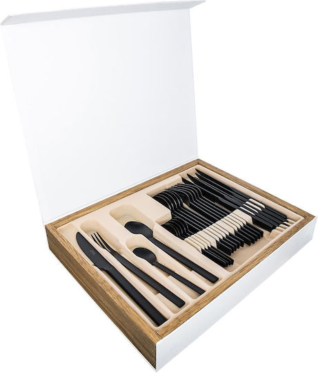 Dalper Set de Tacâmuri Inoxidabil Negre 24buc