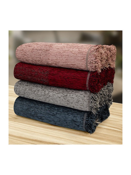 Lino Home Malta Ριχτάρι Πολυθρόνας Chenille 180x180εκ. Γκρί