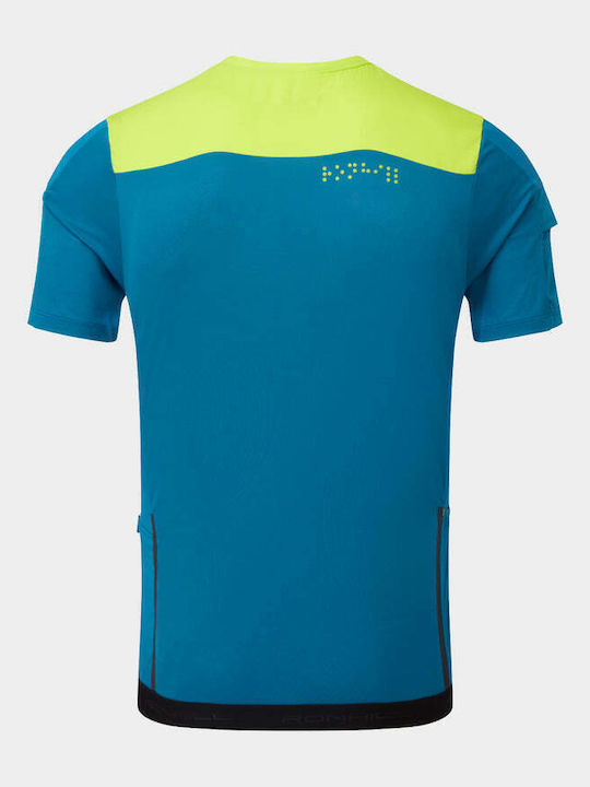 Sportliche Herrenbluse Kurzarm Blaue