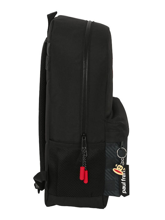 Paul Frank Schulranzen Rucksack Junior High-High School Schwarz mit Flaschenhalter