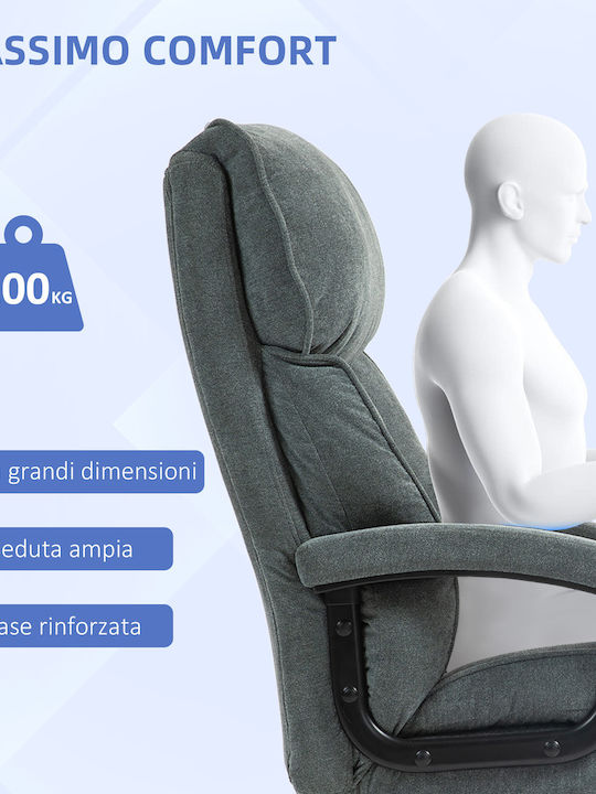 Καρέκλα Γραφείου με Μπράτσα Γκρι HomCom