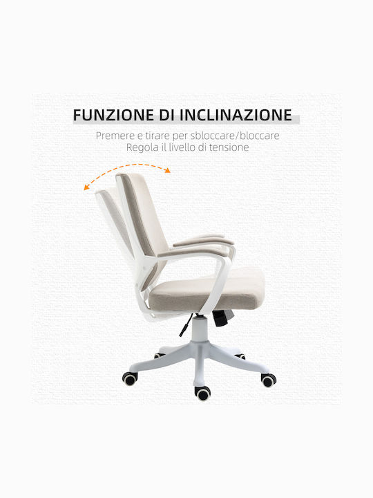 Stuhl Büro mit Armen Beige Vinsetto