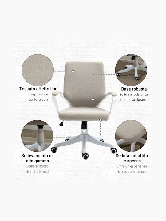 Stuhl Büro mit Armen Beige Vinsetto