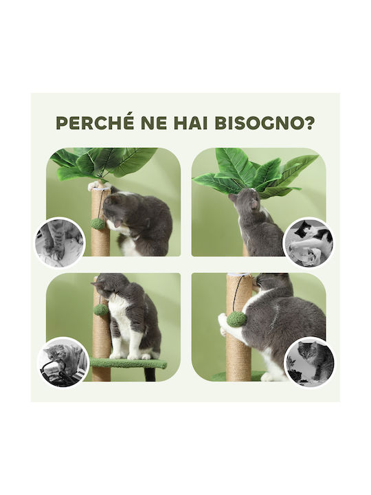 Pawhut Scratching Post Poles Green 40x40x83cm