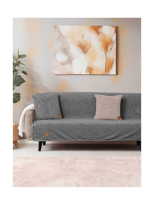 Madi Διακοσμητική Μαξιλαροθήκη Savanna Grey 45x45εκ.