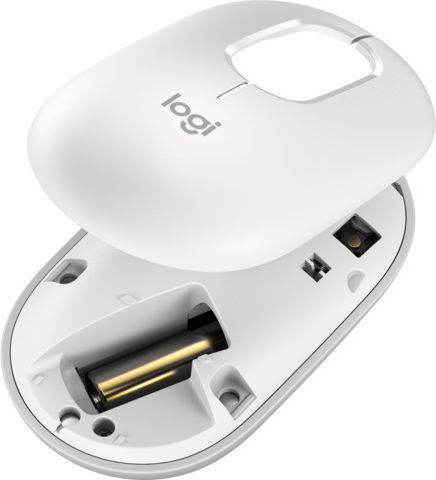 Logitech POP Emoji Kabellos Bluetooth Maus Off-White