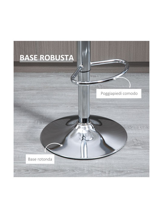 Stool Bar with Back & Adjustable Height Transparent 2pcs