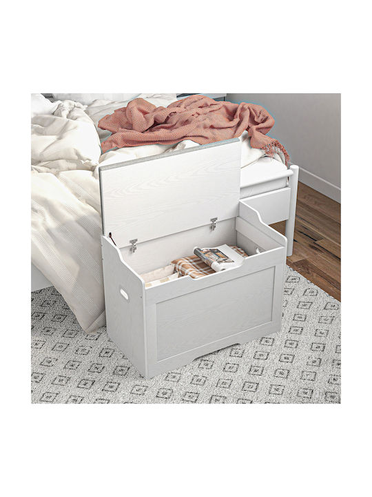 Storage Cabinet Made of Wood and Fabric M75xW40xH56 cm