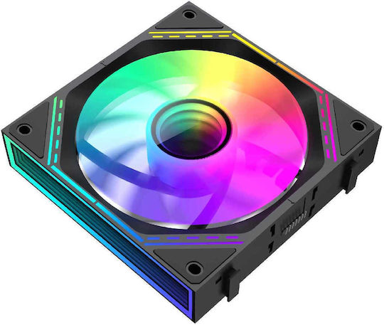 GameMax FN12A-S3I, Fan Pack 3-in-1 Корпусен вентилатор 120мм с RGB осветление 3бр Черен