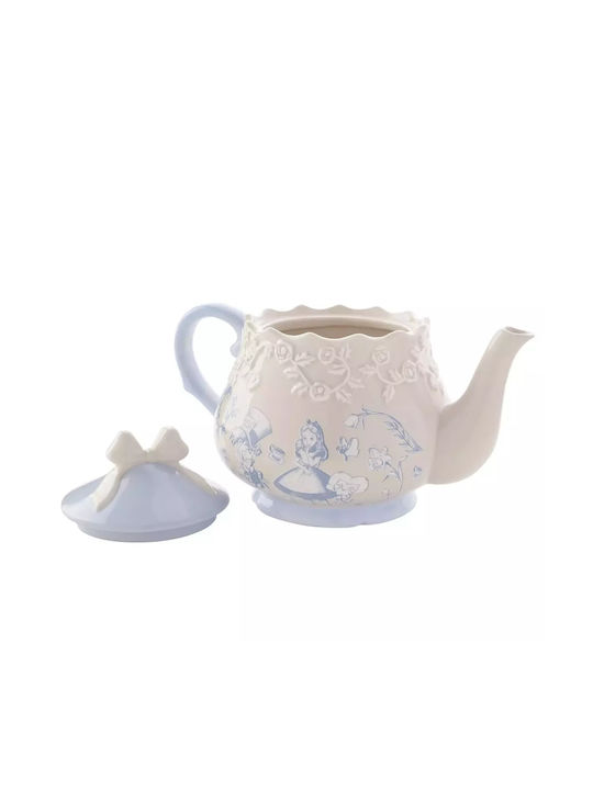 Alice In Wonderland Alice Embossed Teekanne Keramik Beige 1000ml