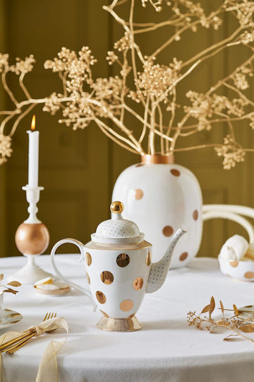 PiP Studio Τσαγιέρα Πορσελάνης Χρυσή 1250ml