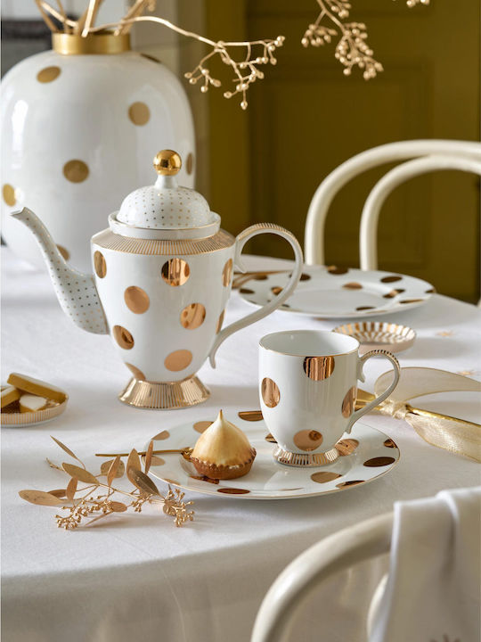 PiP Studio Τσαγιέρα Πορσελάνης Χρυσή 1250ml