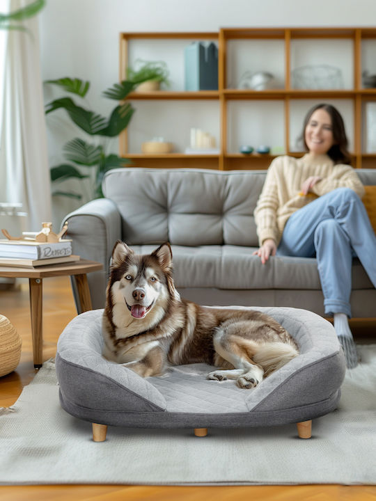 Pawhut Sofa Dog Bed Gray 90x78cm