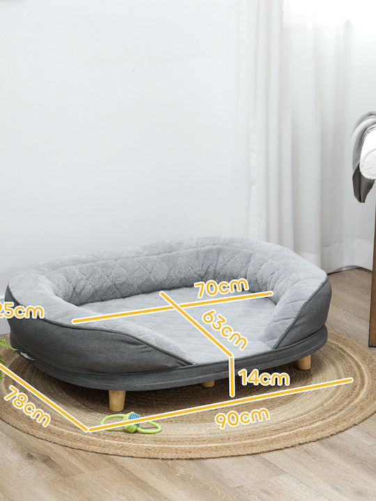 Pawhut Sofa Dog Bed Gray 90x78cm