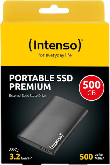 Intenso Premium Edition USB 3.0 Εξωτερικός SSD 500GB 1.8" Μαύρο