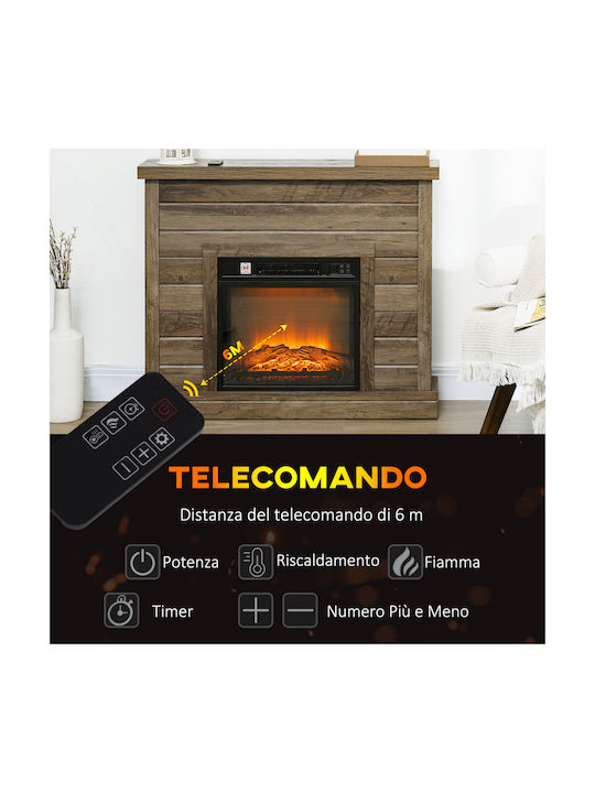 HomCom Под Електрическа печка 1800W 96.5x22см