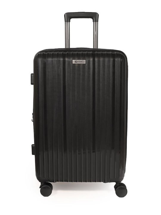 Cardinal 2018 Cabin Hard Black Suitcase With 4 Wheels Height 55cm