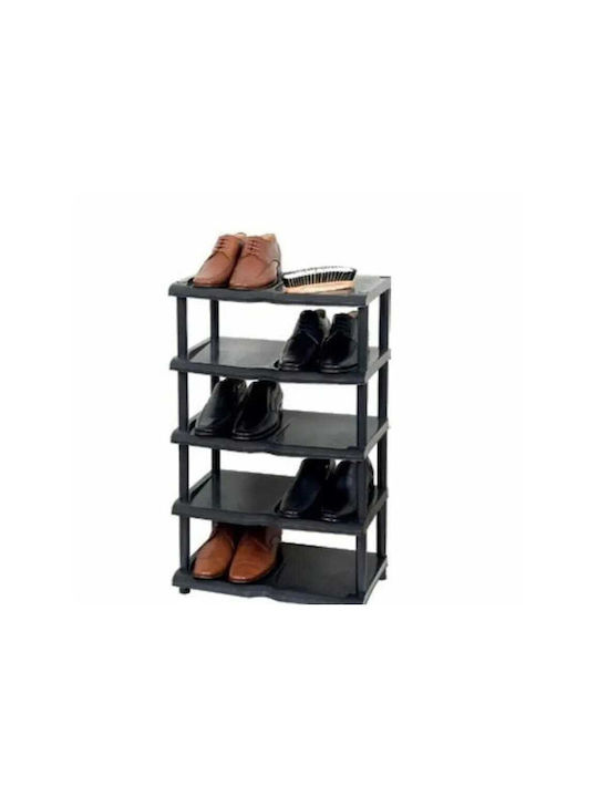 Plastic Shoe Organizer Black 31x50x90cm