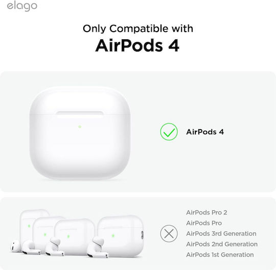 Elago Liquid Hybrid Hang Case Case Silicone in Black color for Apple AirPods 4