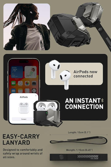 Supcase Husă în culoarea Negru pentru Apple AirPods 4