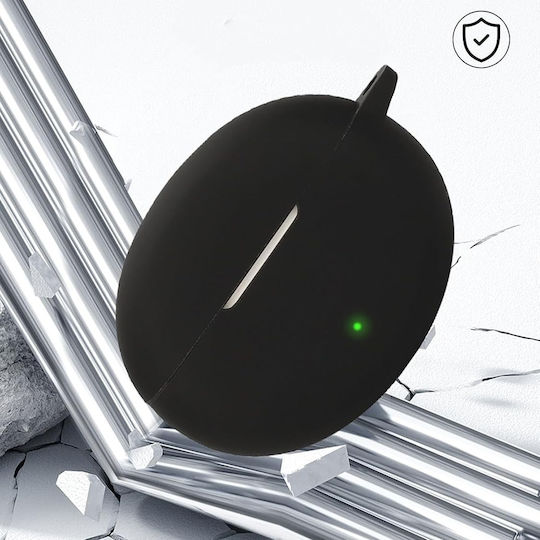 Techsuit Silikonhülle Oneplus Buds3 Pro Glattes Ultrathin-Material Schwarz
