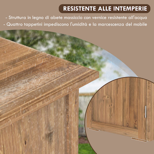 Wooden Garden Shed L0.77xW0.55xH0.72m