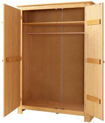 Denton 1276 Δίφυλλη Ντουλάπα 120x50x170cm Καφέ