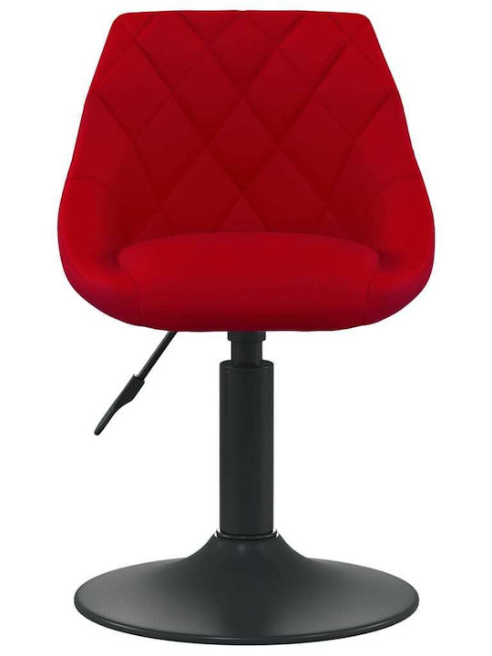 Rotating Chair Visitor in Burgundy Color 46x44x62cm 6pcs