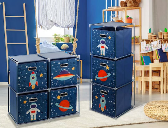 Spielzeug Aufbewahrungssystem Faltbar aus Stoff Blau 68x35x70cm 1Stück