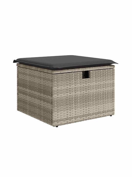 Corner Outdoor Sofa Rattan with Chest and Cushions 55x55x69cm