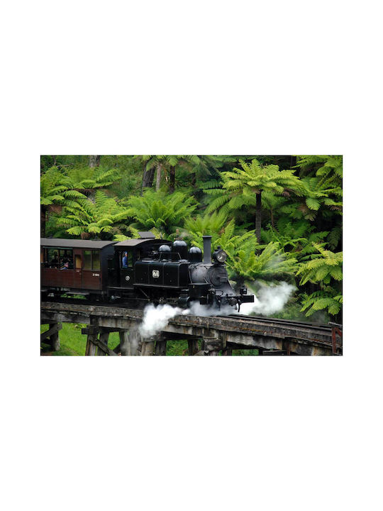 Painting Steam Train In Lush Greenery 150x100