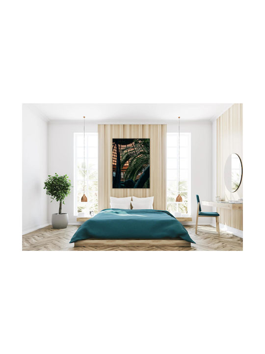 Πίνακας Palm Leaves Under Glass Roof Φύλλα Φοίνικα Κάτω Τη Γυάλινη Στέγη 80x120
