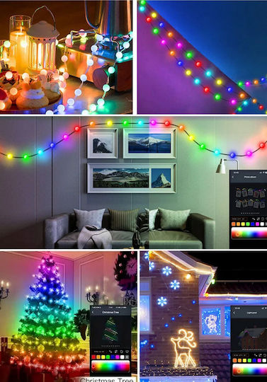 66 Λαμπάκια LED 10μ. RGB USB σε Σειρά