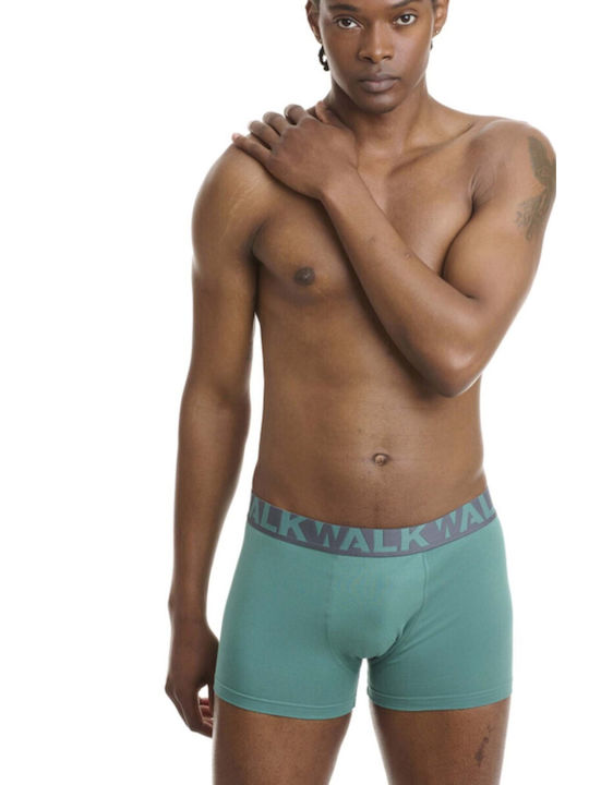 Herren Boxershorts Anthracite-Emerald 2Packung