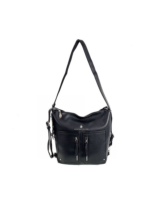 Damen Tasche Rucksack Schwarz