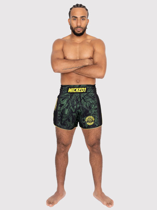 Wicked1 Men's Kick/Thai Boxing Shorts Green