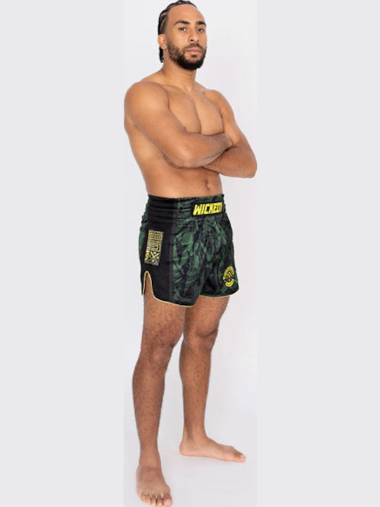 Wicked1 Men's Kick/Thai Boxing Shorts Green