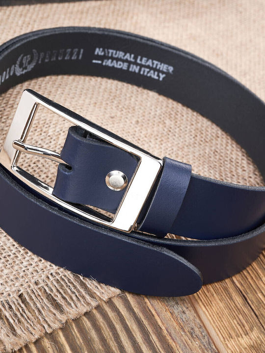 Leather Women's Belt Navy Blue