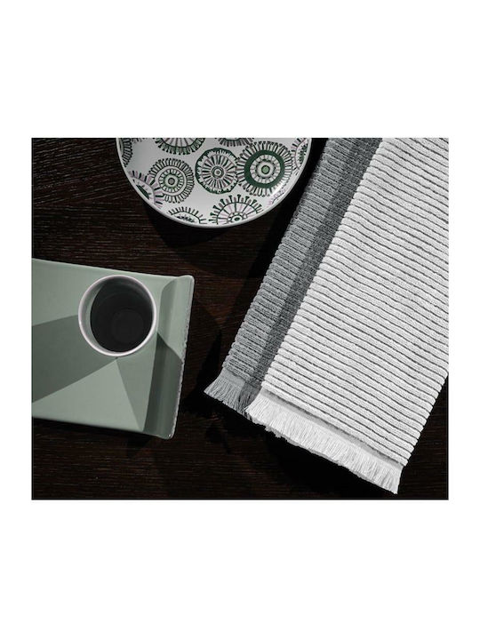 Guy Laroche Tissus Kitchen Towel Made of 100% Cotton Silver 2 Pieces