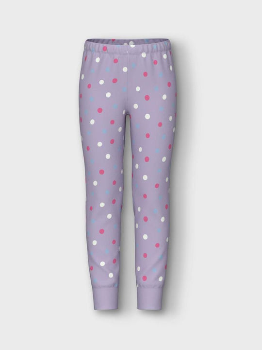 Name It Παιδική Πιτζάμα Χειμωνιάτικη Βαμβακερή Pastel Lilac
