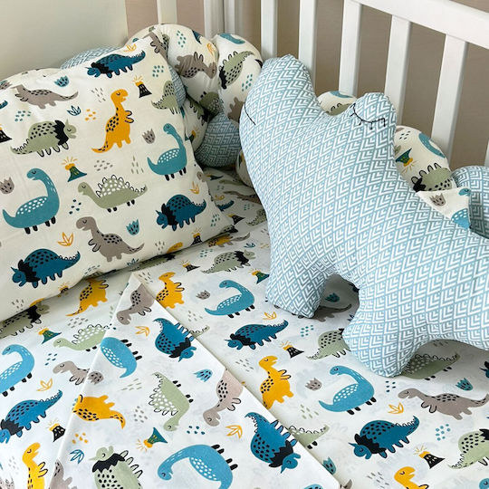 Bunny Bebe Handmade Crib Decorative Pillow Crocodile Light Blue Crocodile